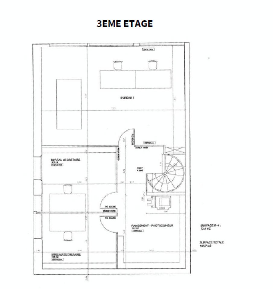 Bureau Paris 180m² Location bureau Paris OLBUR2530558 2
